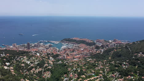 Large-aerial-view-of-Monaco,-Cap-d'Ail,-Beausoleil,-Roquebrune-Cap-Martin